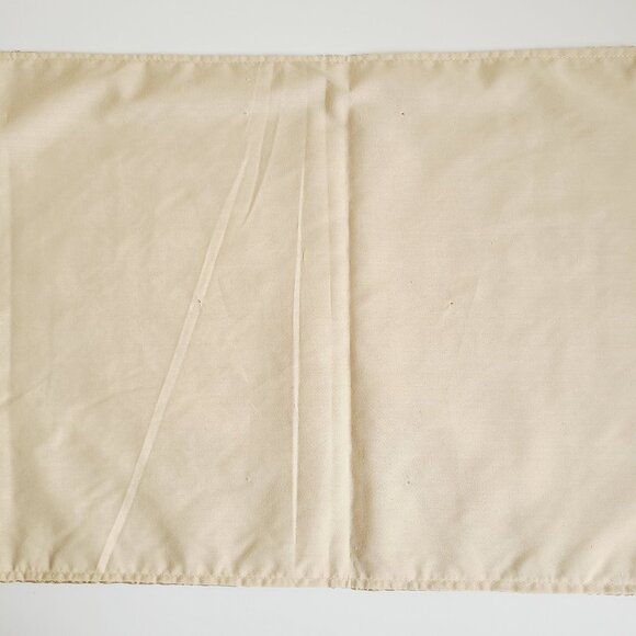 Vintage Table Runner Tapestry Geometric Pattern Gold Beige With Tassels - Picture 6 of 10